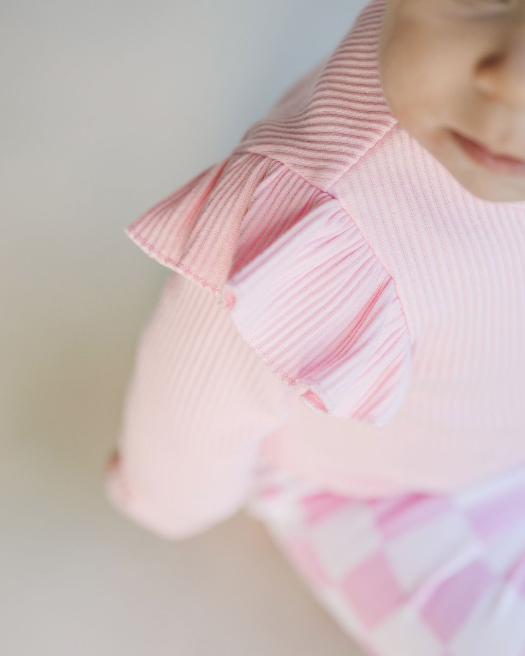 Flutter Sleeve Baby Bodysuit | Pink - Mack & Harvie