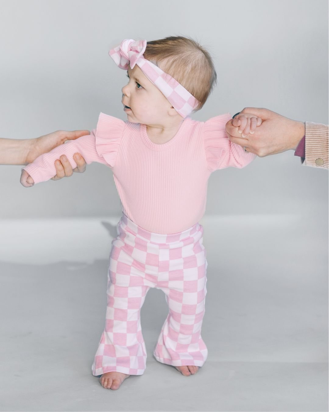 Flutter Sleeve Baby Bodysuit | Pink - Mack & Harvie