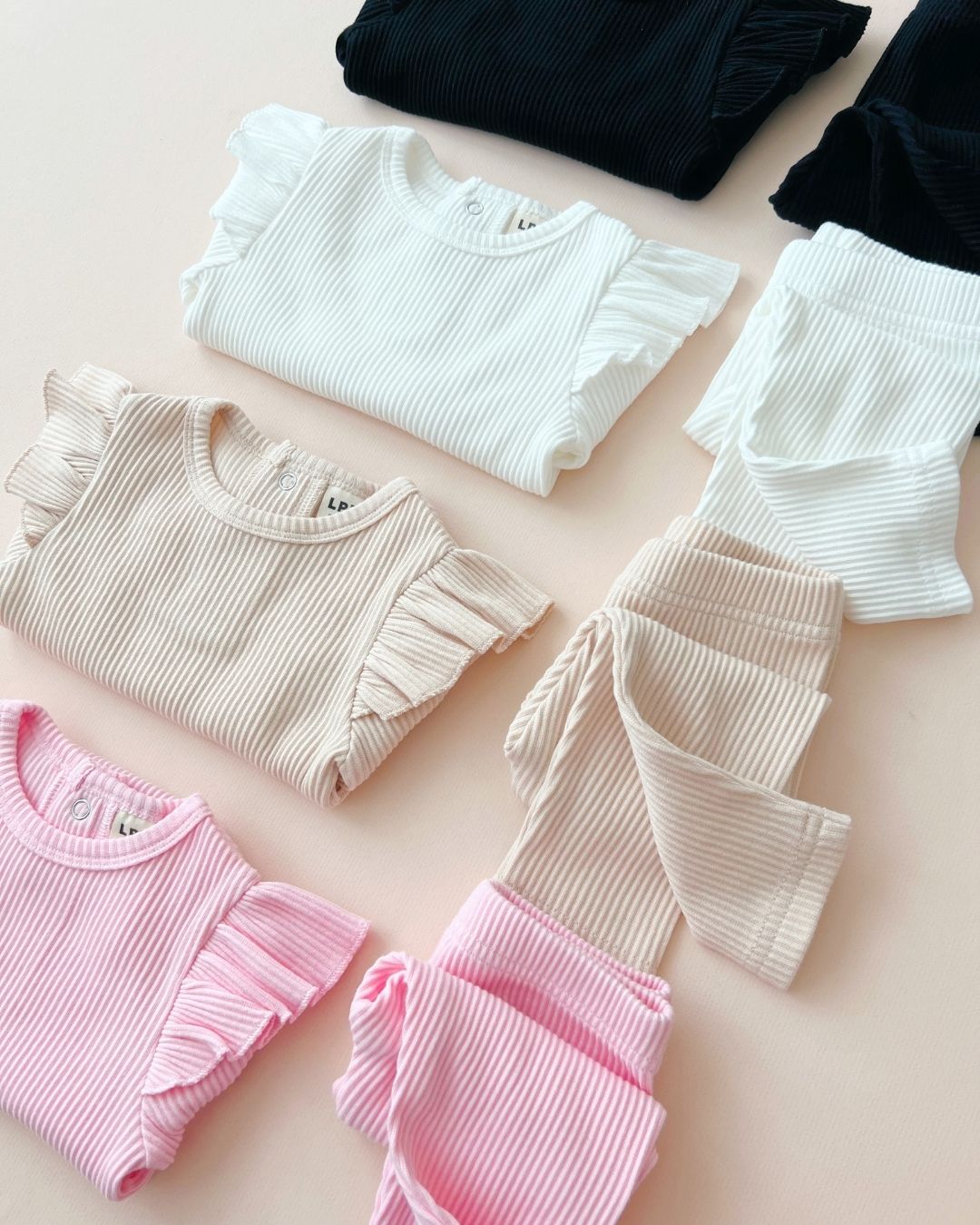 Flutter Sleeve Baby Bodysuit | Pink - Mack & Harvie