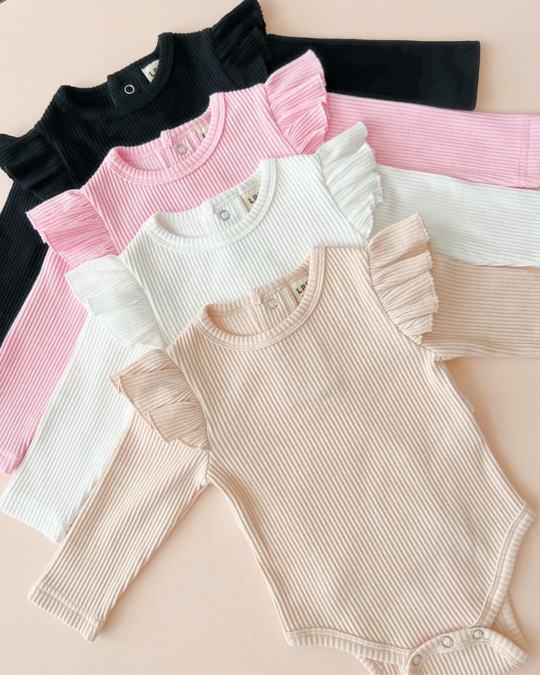 Flutter Sleeve Baby Bodysuit | Vanilla - Mack & Harvie