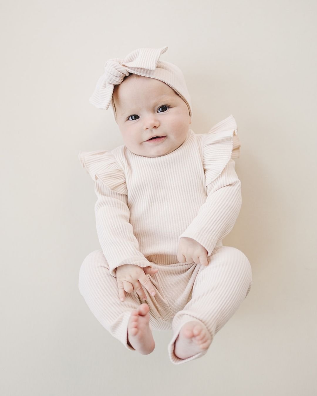 Flutter Sleeve Baby Bodysuit | Vanilla - Mack & Harvie