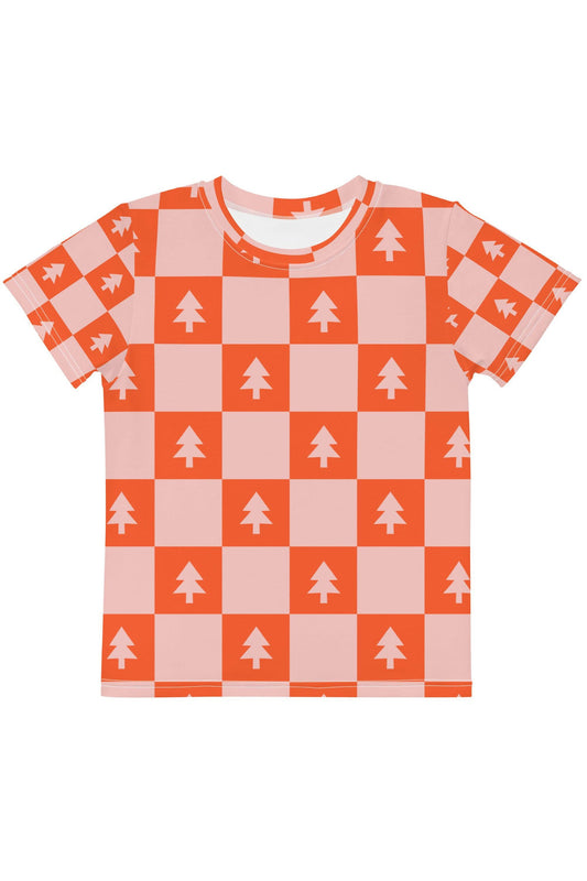 Holiday Check Kids crew neck t-shirt - Mack & Harvie