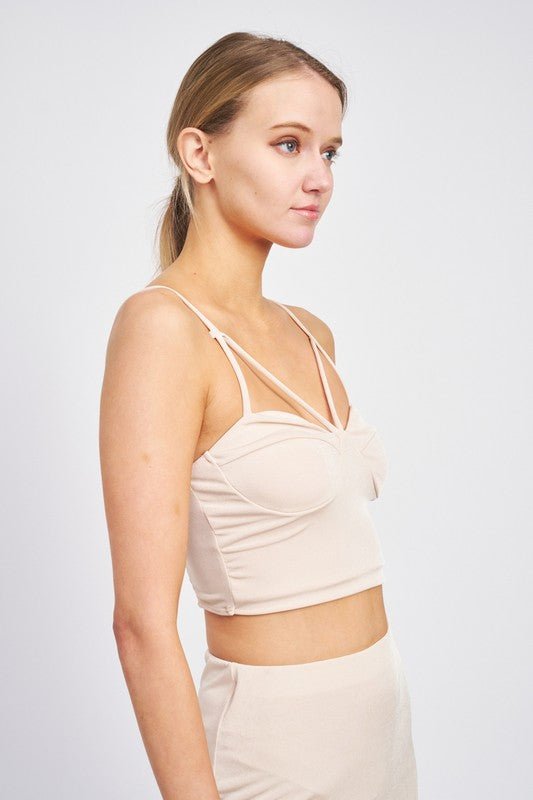 LATICCE FRONT CROPPED CAMI - Mack & Harvie