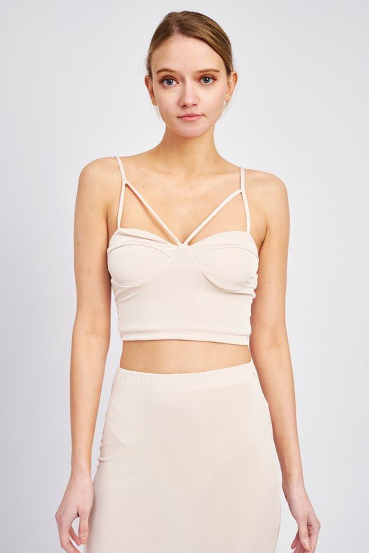 LATICCE FRONT CROPPED CAMI - Mack & Harvie