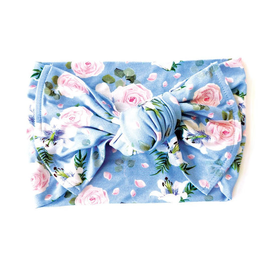 Lillian Floral Bamboo Headwrap Bow - Mack & Harvie