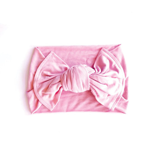 Lillian Pink Bamboo Headwrap Bow - Mack & Harvie