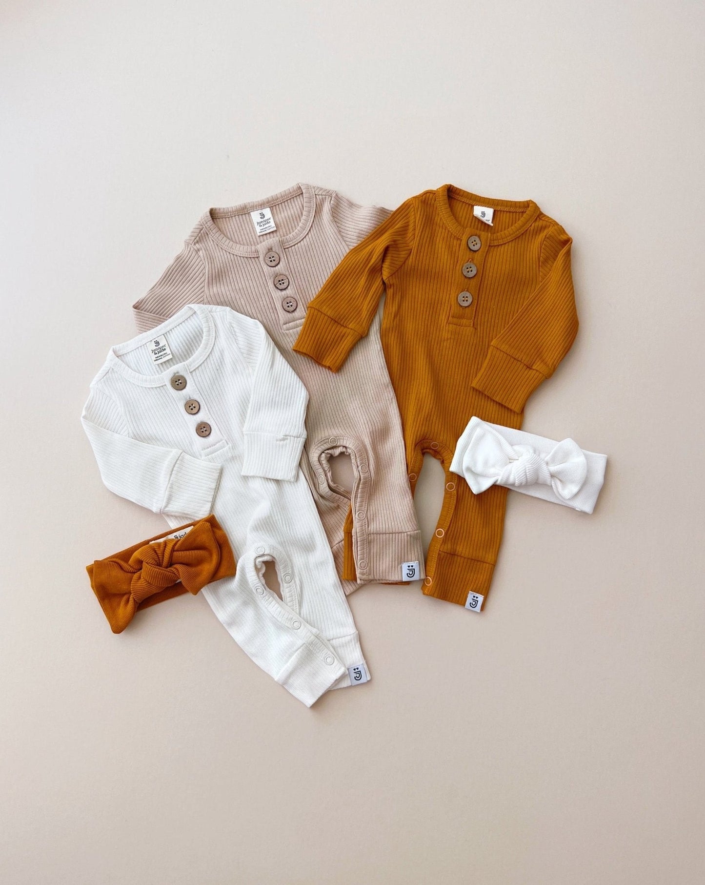 Organic Jumpsuit | Latte - Mack & Harvie