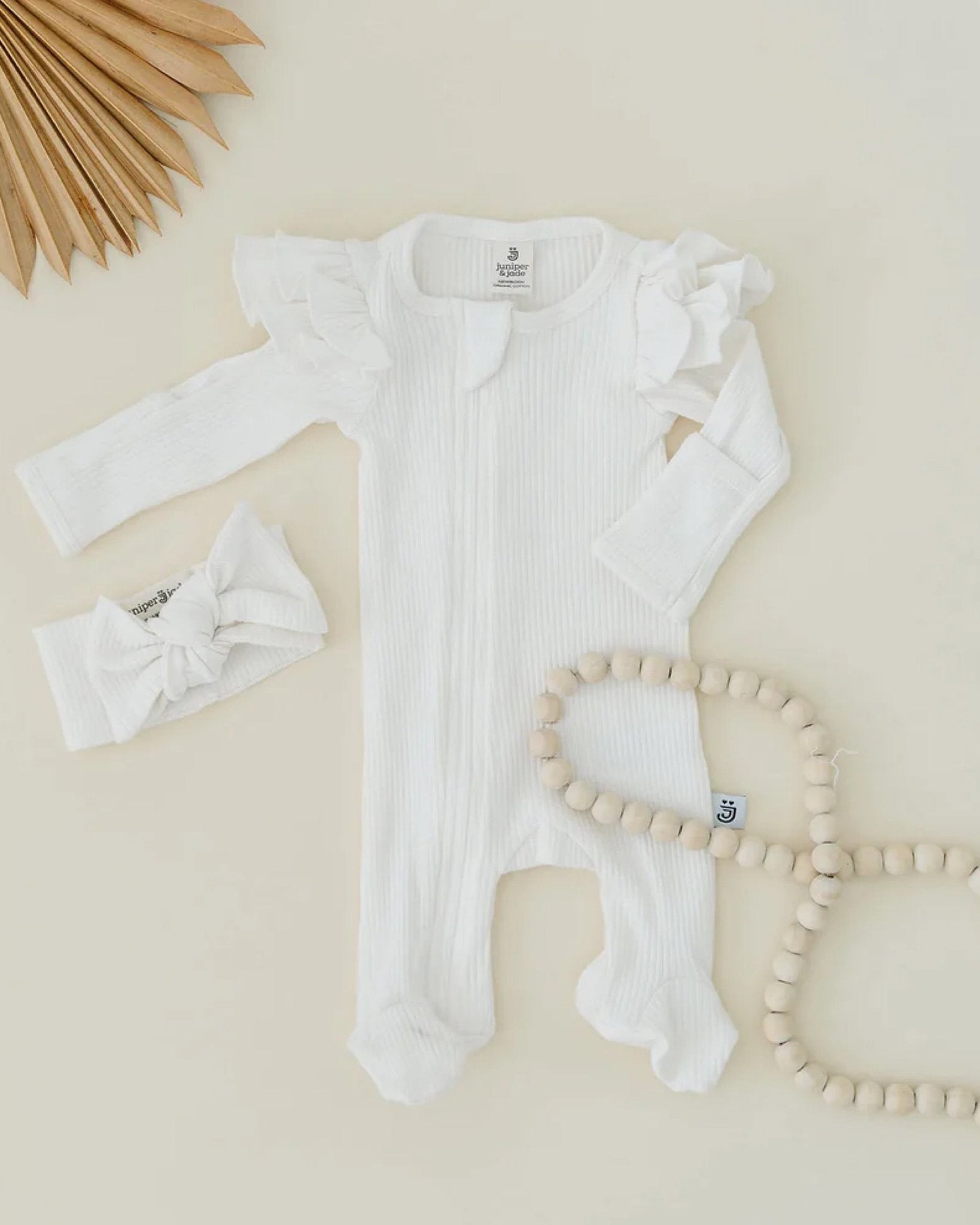 Organic Zip Footie Set | Milk - Mack & Harvie