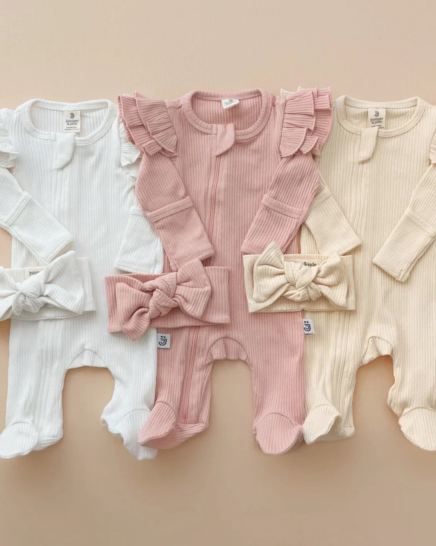 Organic Zip Footie Set | Milk - Mack & Harvie