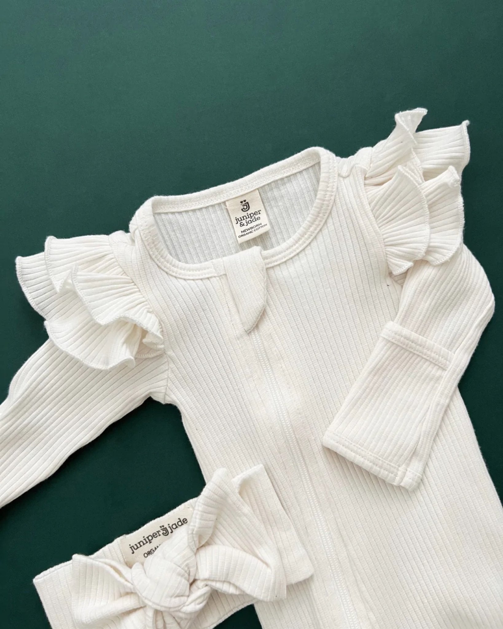 Organic Zip Footie Set | Milk - Mack & Harvie