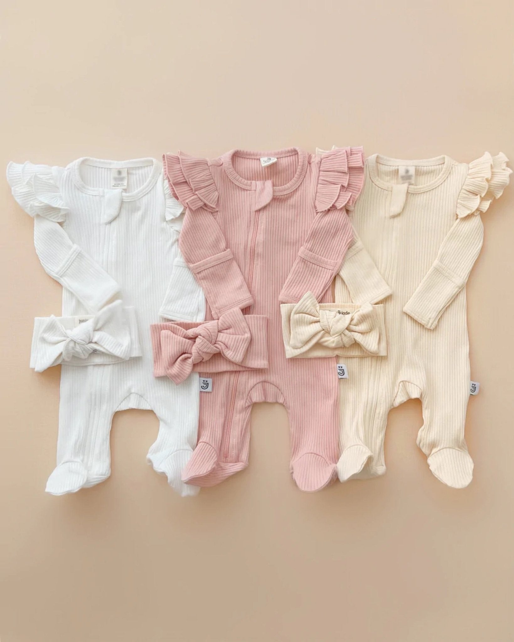 Organic Zip Footie Set | Pink - Mack & Harvie