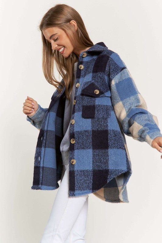 Plaid Chest Pocket Detail Shacket - Mack & Harvie