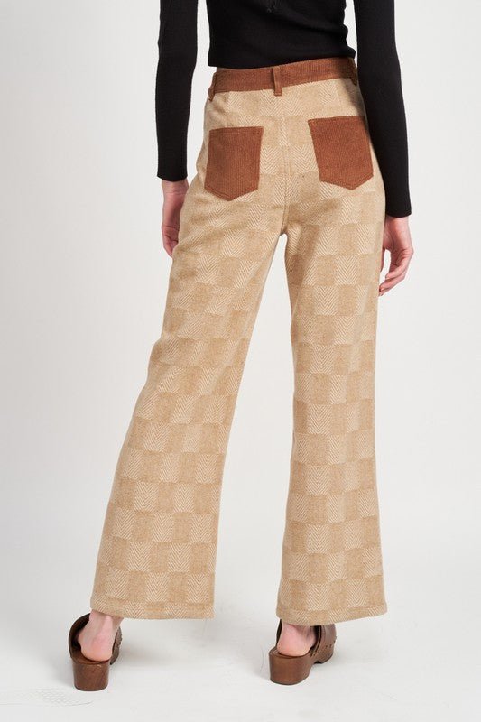 PLAID WIDE LEG PANTS - Mack & Harvie