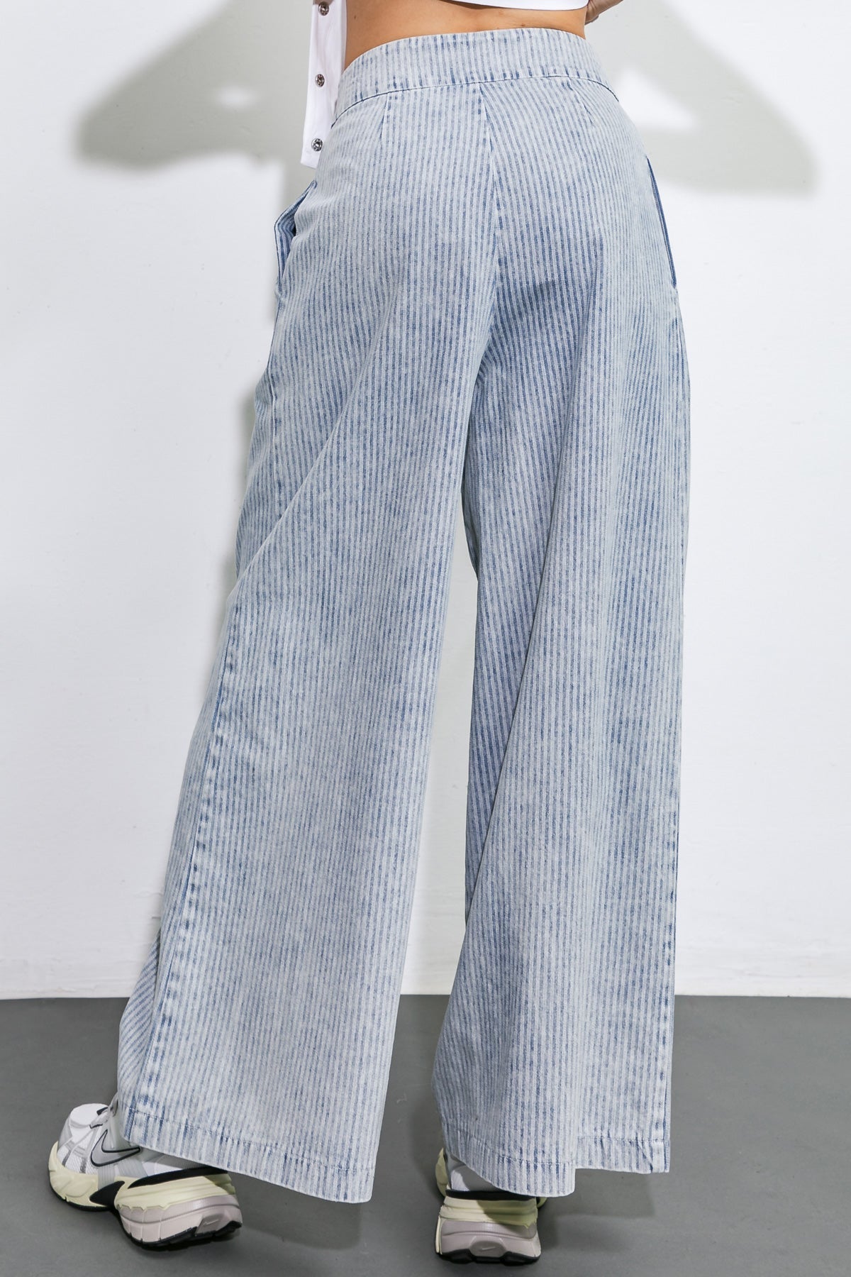 PLAY MY WAY STRIPED DENIM PANTS - Mack & Harvie