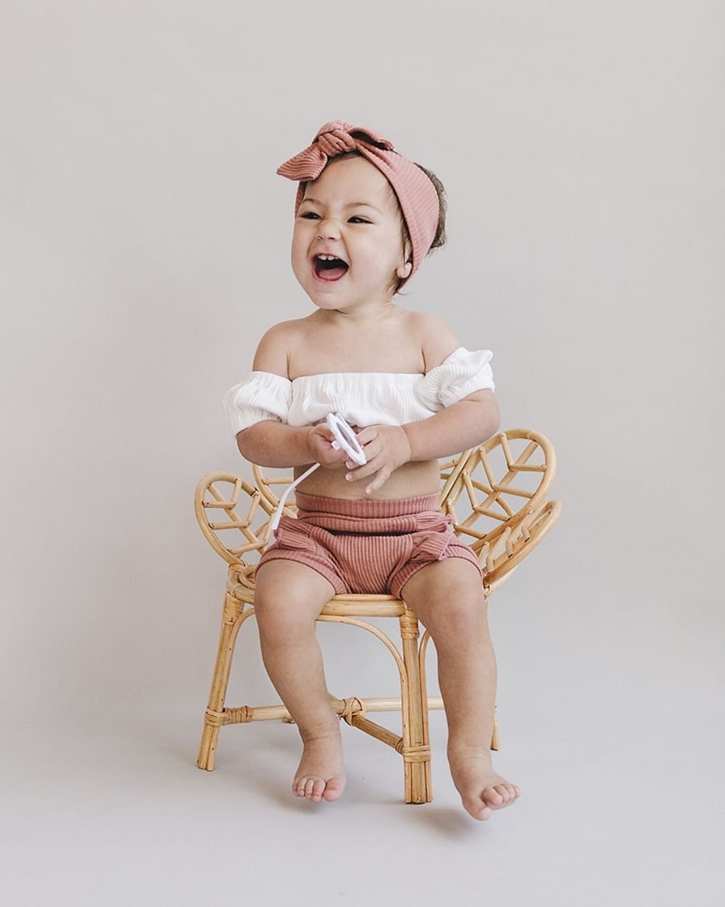 Ribbed Crop Top Set | Dusty Rose - Mack & Harvie