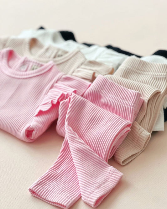 Ribbed Leggings | Pink - Mack & Harvie