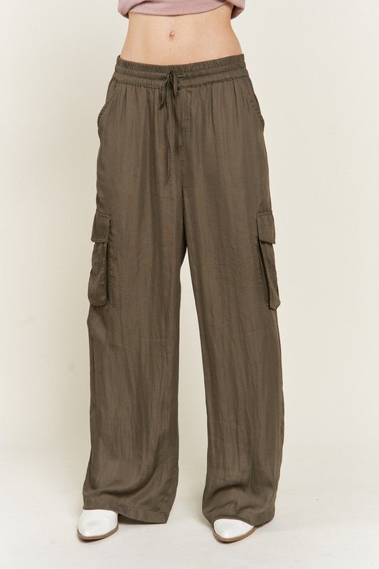 SATIN CARGO PANTS - Mack & Harvie