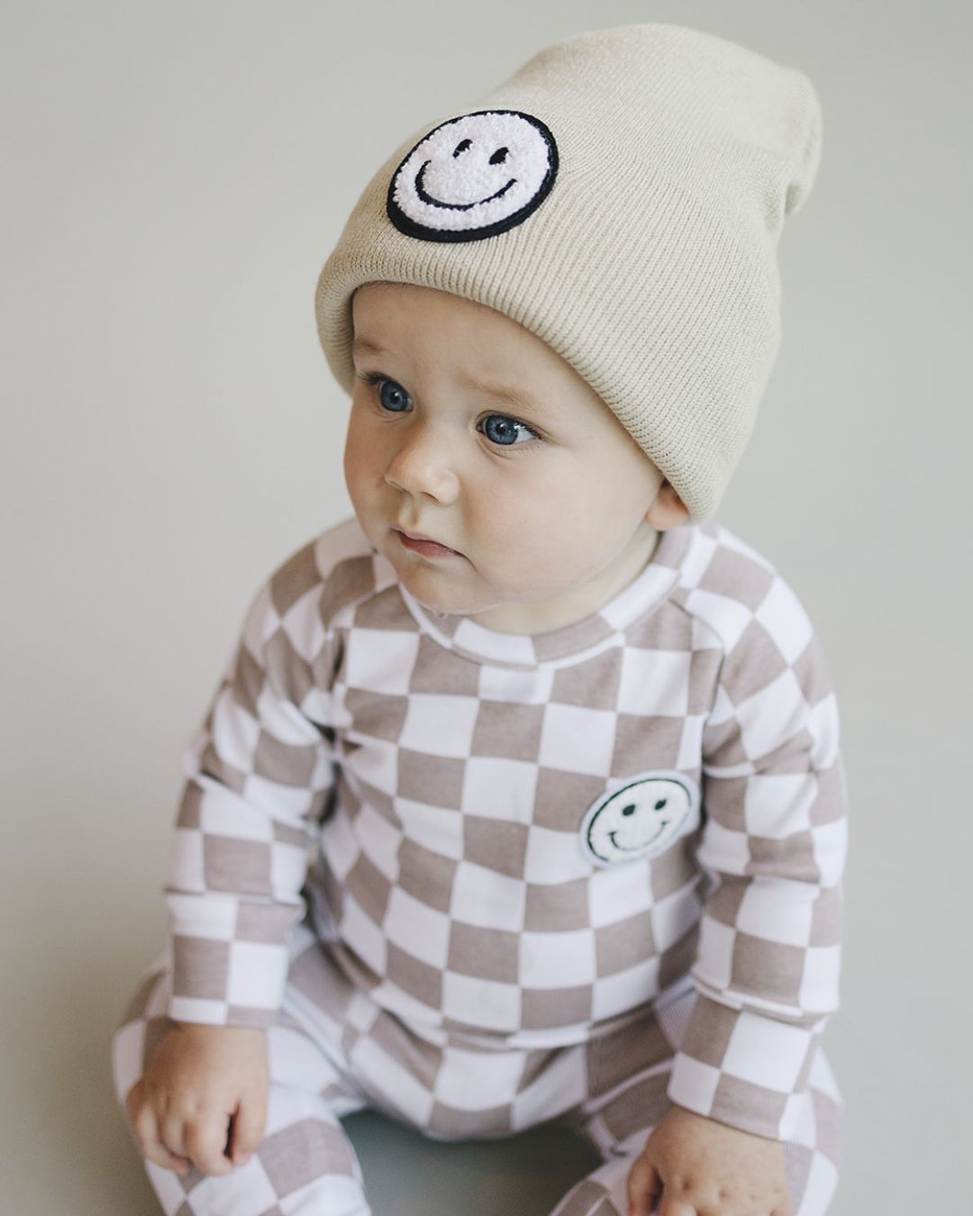 Smiley Beanie | Beige - Mack & Harvie