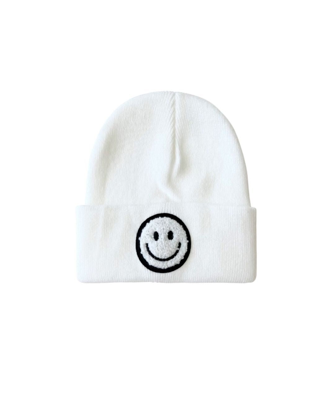 Smiley Beanie | White - Mack & Harvie