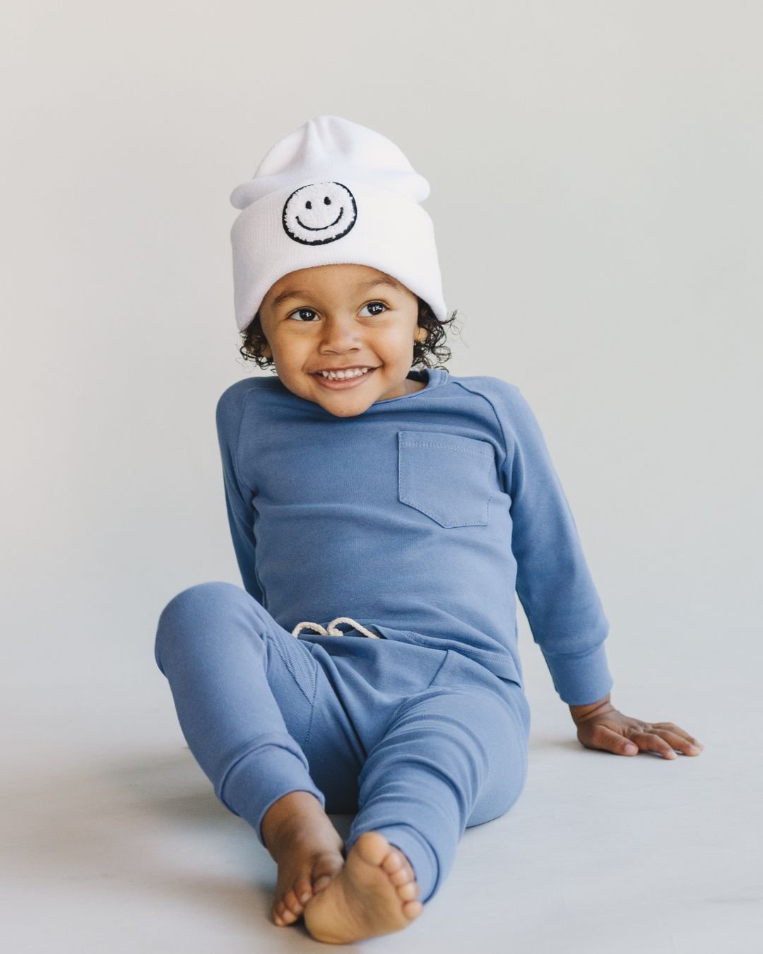 Smiley Beanie | White - Mack & Harvie