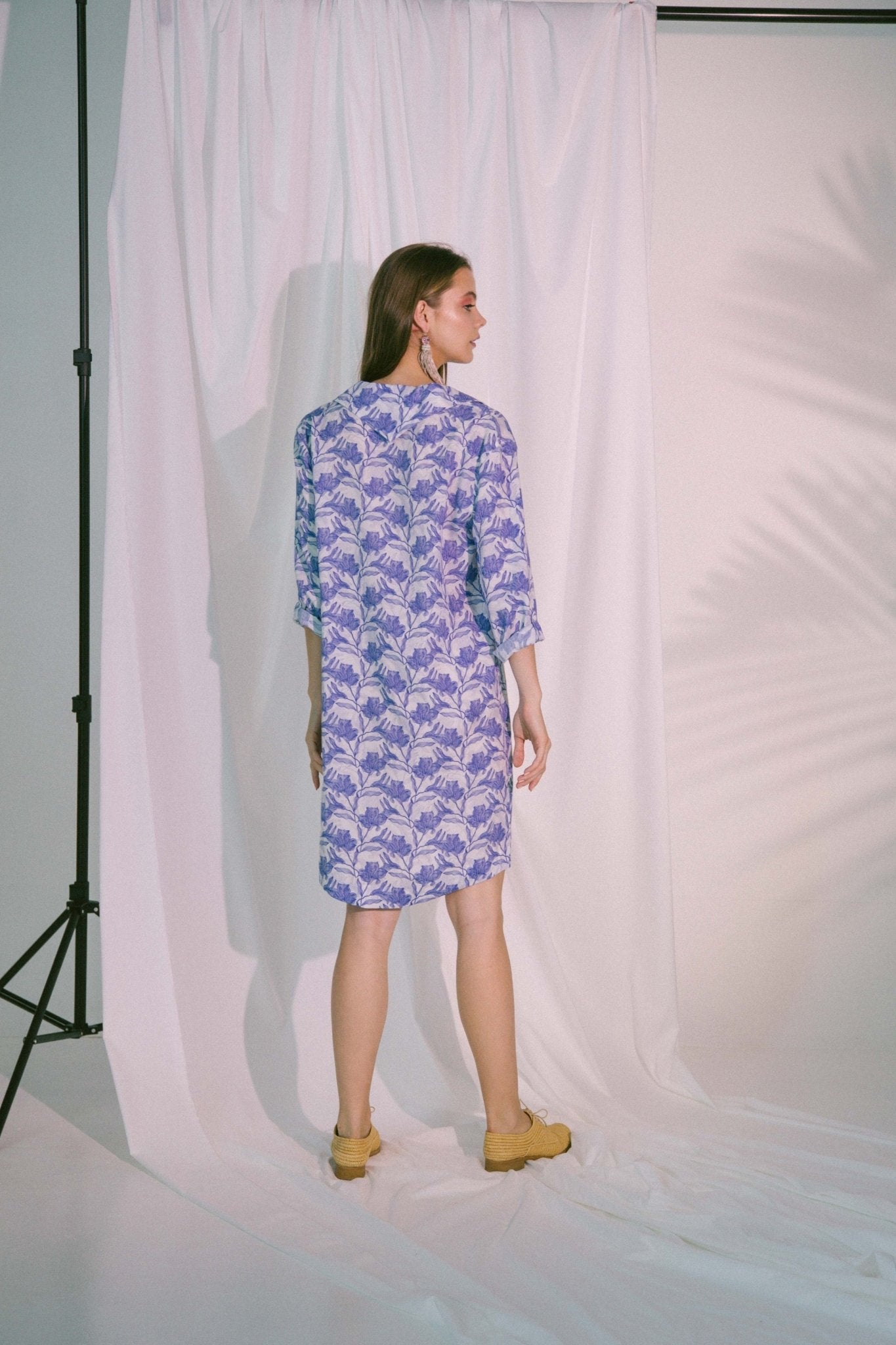 Storge Shirt Dress in Blue Biro - Mack & Harvie