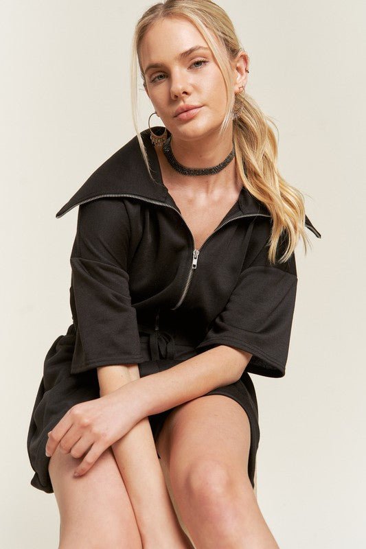 TERRY ZIP FRONT ROMPER - Mack & Harvie