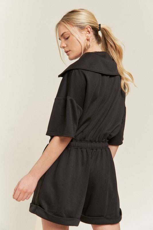 TERRY ZIP FRONT ROMPER - Mack & Harvie