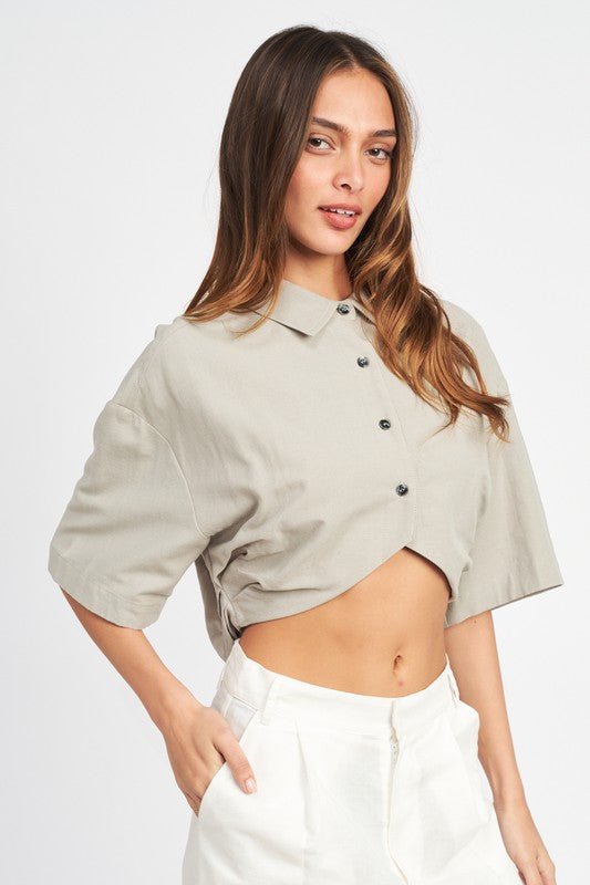 WIDE SLEEVE CROPPED SHIRT - Mack & Harvie