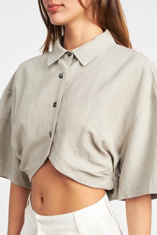 WIDE SLEEVE CROPPED SHIRT - Mack & Harvie