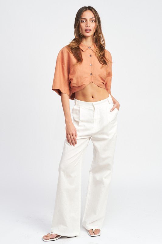 WIDE SLEEVE CROPPED SHIRT - Mack & Harvie