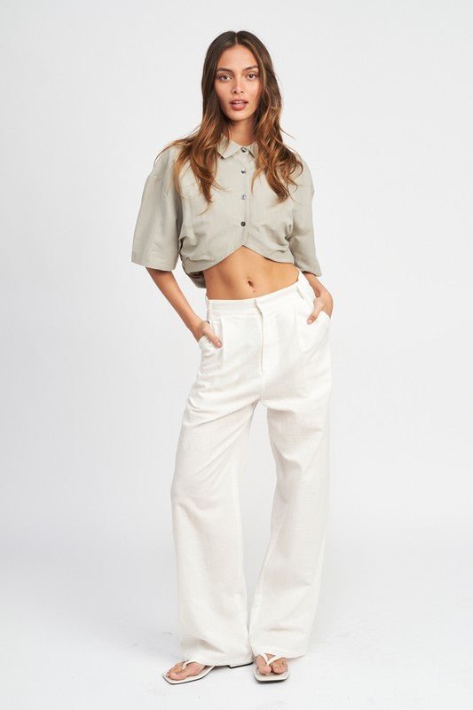 WIDE SLEEVE CROPPED SHIRT - Mack & Harvie