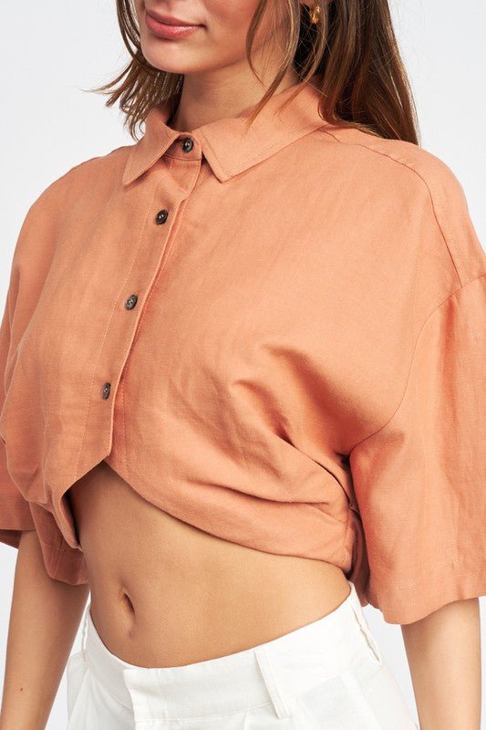 WIDE SLEEVE CROPPED SHIRT - Mack & Harvie