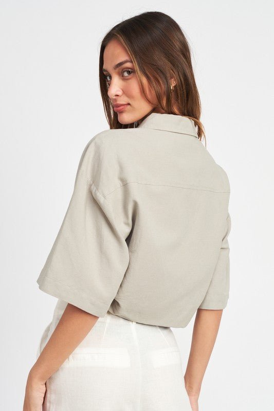 WIDE SLEEVE CROPPED SHIRT - Mack & Harvie